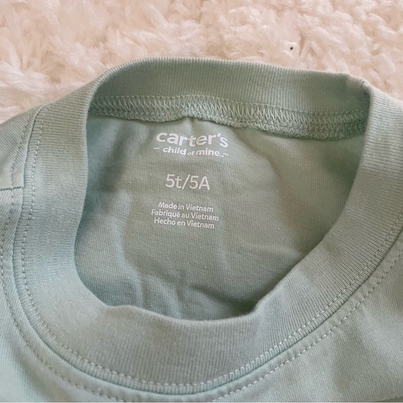 Carter’s 5T Kids Spring Easter Dinosaur Mint Green T-Shirt - Picture 2 of 3